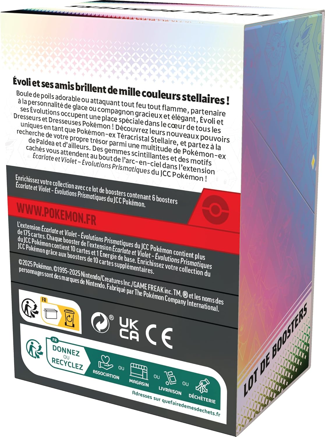 Lot de 6 Boosters Pokémon Écarlate & Violet – Évolutions Prismatiques
