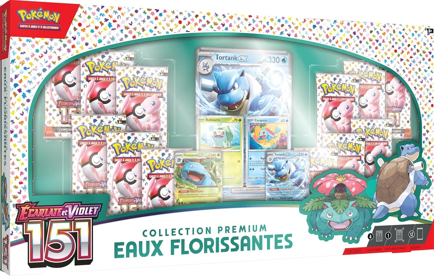 Collection Premium Pokémon – Eaux Florissantes (12 boosters + 5 cartes promo brillantes)