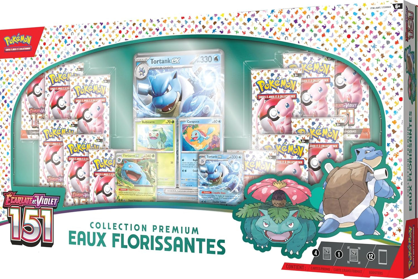 Collection Premium Pokémon – Eaux Florissantes (12 boosters + 5 cartes promo brillantes)