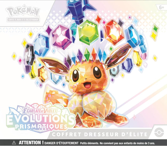 Coffret Dresseur d’Élite – Évolutions Prismatiques EV8.5 (9 boosters + carte promo exclusive)
