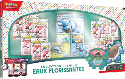Collection Premium Pokémon – Eaux Florissantes (12 boosters + 5 cartes promo brillantes)