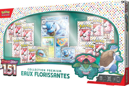 Collection Premium Pokémon – Eaux Florissantes (12 boosters + 5 cartes promo brillantes)