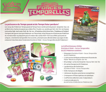 Coffret Dresseur d'Élite – Forces Temporelles Vert-de-Fer (9 boosters + Épine-de-Fer promo)